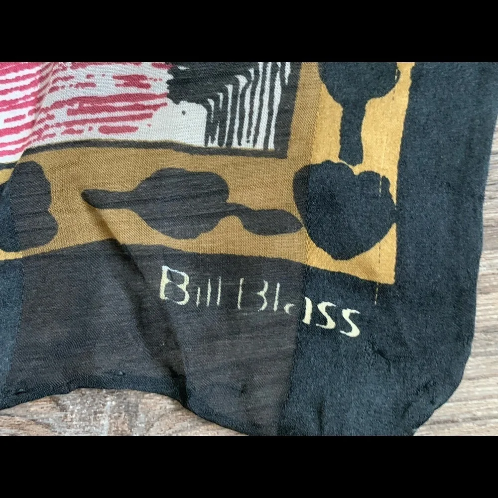 Abstract Patterned Silk Scarf